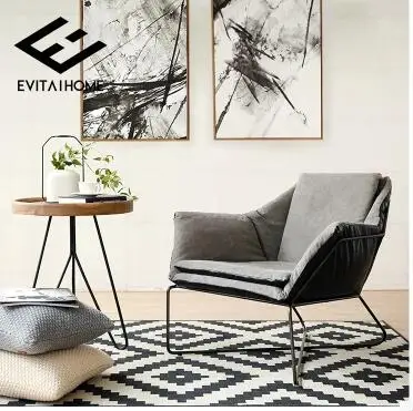 Железная террасная софа с американской деревней. Одноместный стул из ткани|sofa