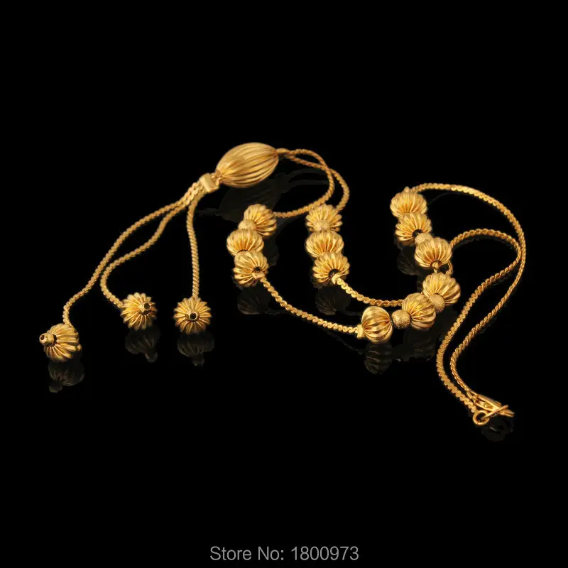 Ожерелье с золотым кулоном уникальный дизайн 18 К золотой цвет модные украшения