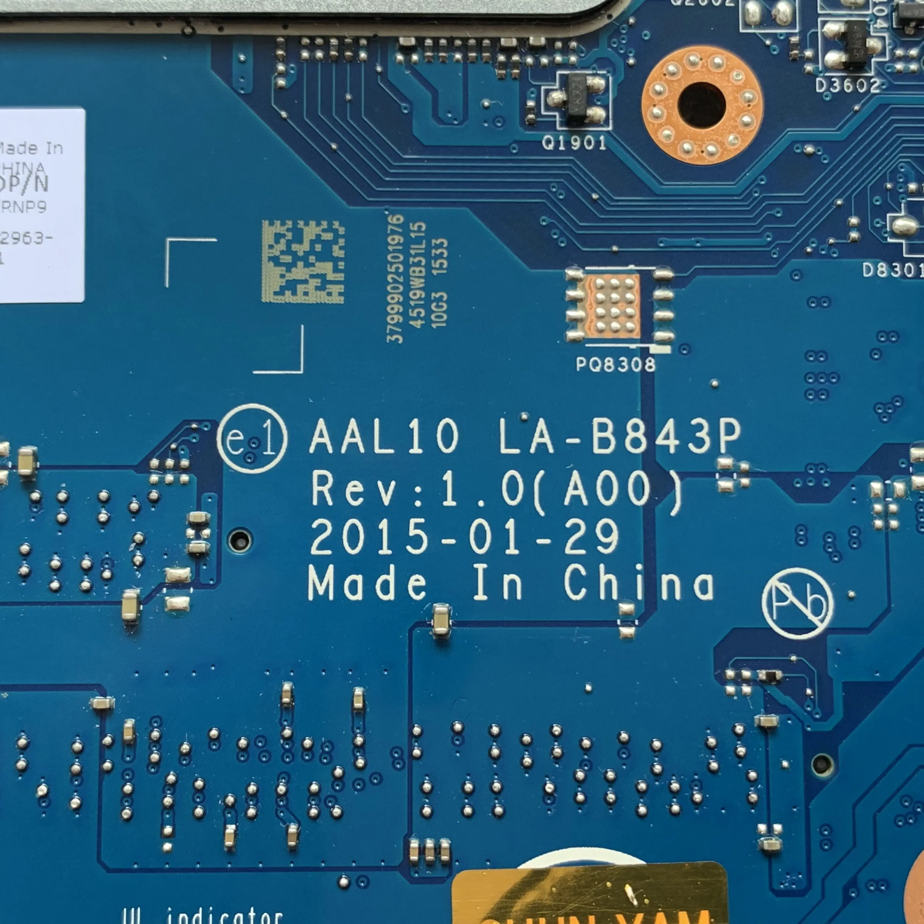Kefu CN-0NRNP9 NRNP9 для Dell INSPIRON 5458 5558 5758 Материнская плата ноутбука AAL10 LA-B843P REV: 1,0(A00) celeron3205U материнская плата