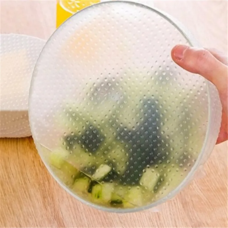 Высокая растягивающаяся силиконовая пищевая обертывание свежая обертка