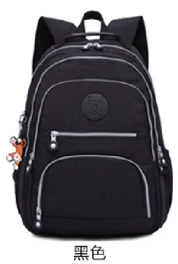 black TEGAOTE, школьный рюкзак для девочек-подростков, Mochila Feminina, женские рюкзаки, нейлоновый водонепроницаемый повседневный рюкзак для ноутбука, женский рюкзак - Цвет: black