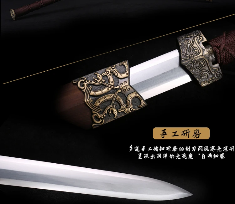 Китайский Меч Longquan Han, сталь, высокая марганцевая сталь, не открытое лезвие, Smamurai Katana, меч Espada, модный меч