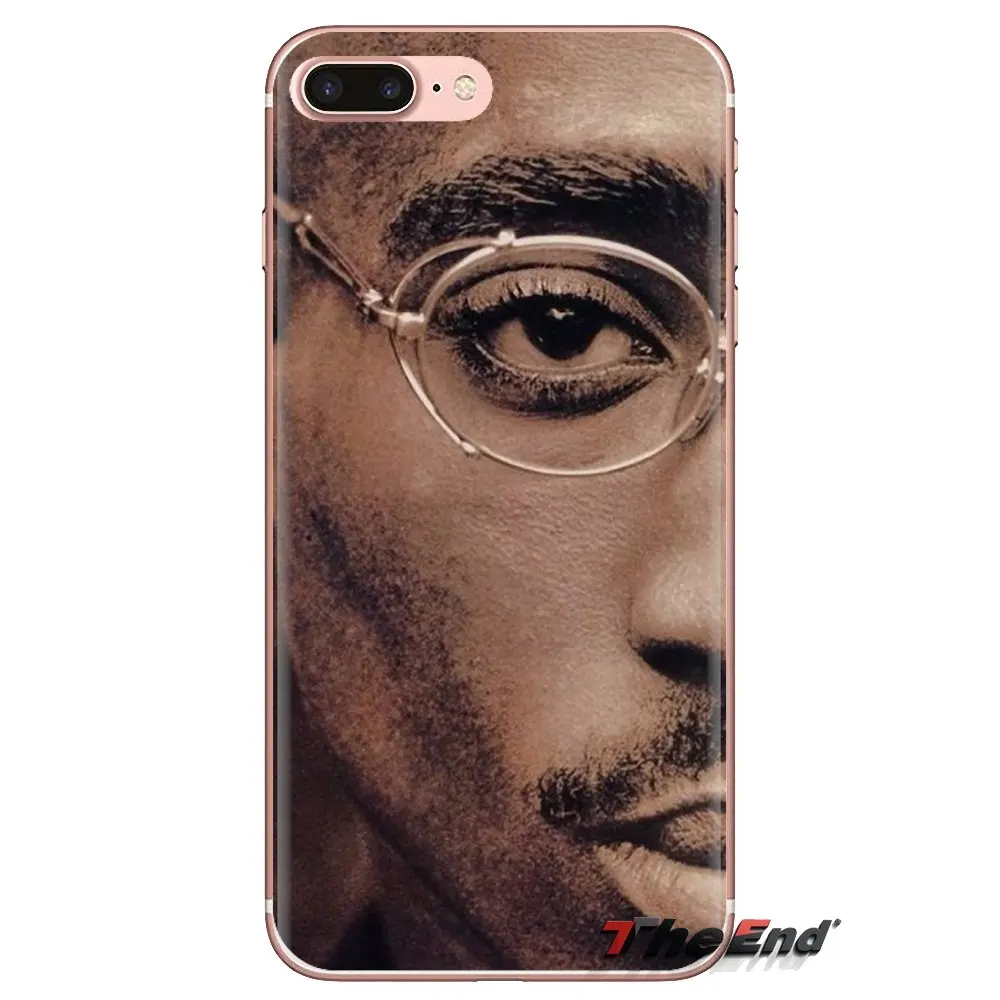 For iPod Touch Apple iPhone 4 4S 5 5S SE 5C 6 6S 7 8 X XR XS Plus MAX Transparent Soft Shell Covers 2Pac Tupac Shakur Rapper |