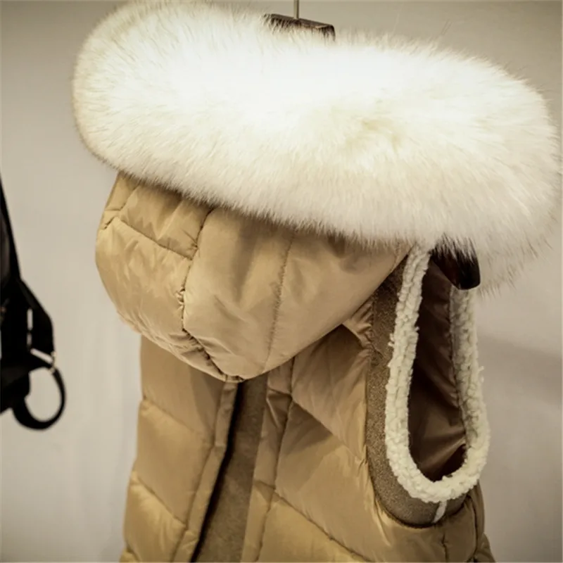 Сезон скидок дамы премиум качества Мех животных флис Puff куртка без рукавов замша