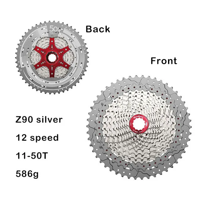 SunRace все серии кассета 9/10/11/12 Скорость свободный широкий соотношение MTB 11-40 T/11-46 T/11-50 т в сутки, CSMZ90, CSMX80, CSMX8, CSMX3, CSMS3, M990 - Цвет: Z90 silver