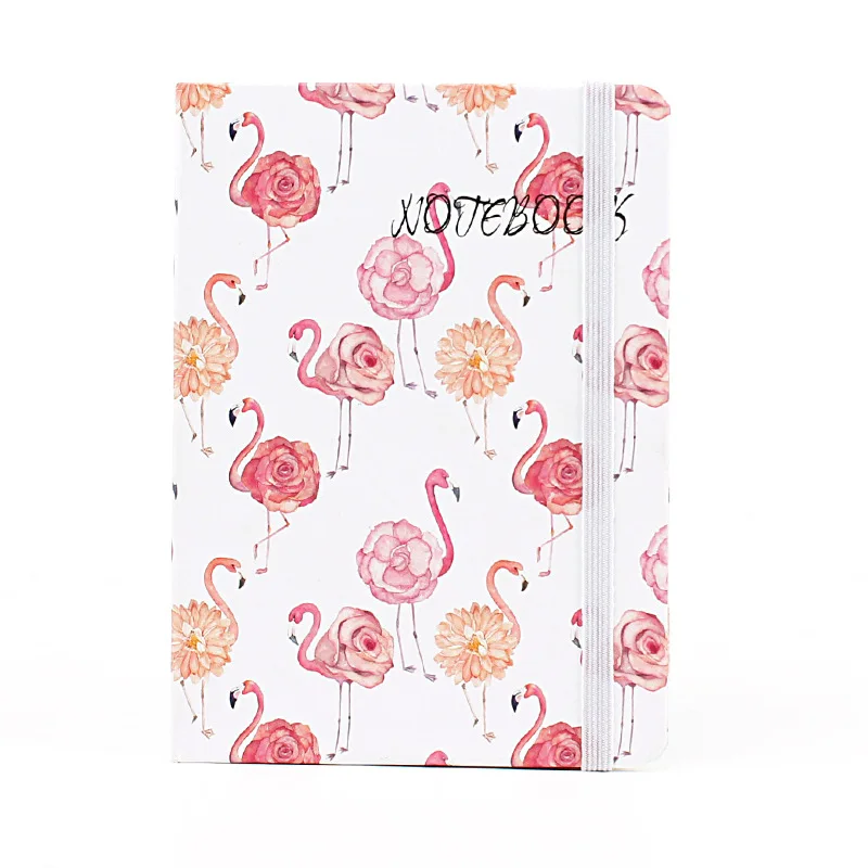 

Hard Cover Ruled Notebook Flamingo Bandage Line Journal
