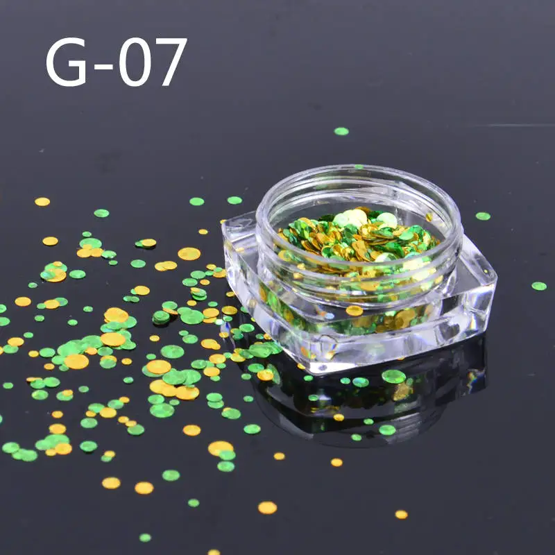 G07 1 коробка пластиковый блеск для ногтей порошок цвет смешанный Блеск для ногтей Блестки для женщин салон красоты маникюрные инструменты аксессуары - Цвет: G07