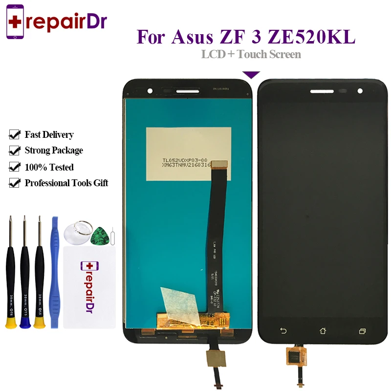 5 2 ''Оригинальный ЖК дисплей для Asus ZenFone 3 ZE520KL Z017D + сенсорная панель дигитайзер