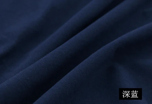 Dark blue 40S хлопок стрейч трикотажная махровая ткань летний свитер футболка толстовка ткань - Цвет: Dark blue