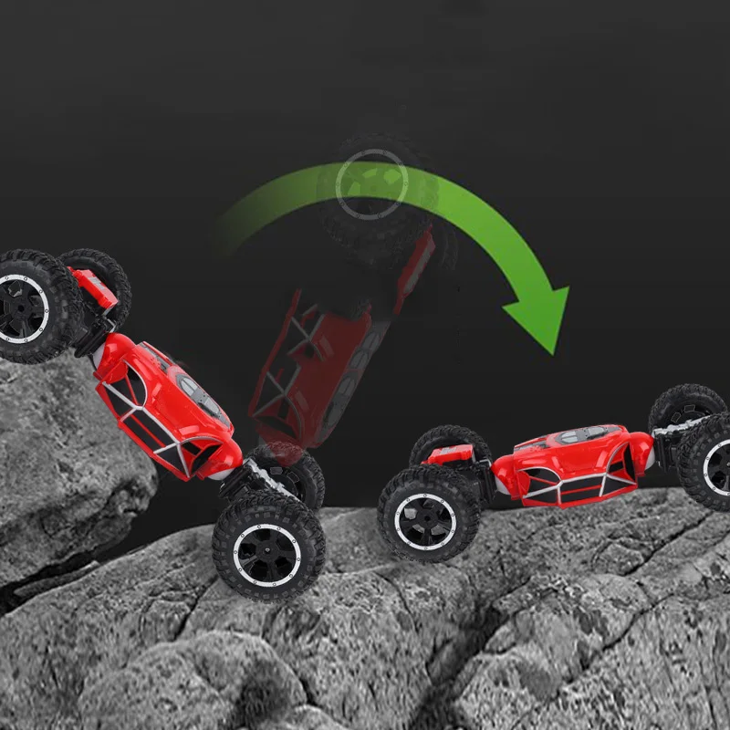 RC автомобиль внедорожные транспортные средства двухсторонний флип трюк 4WD 2 4 ГГц