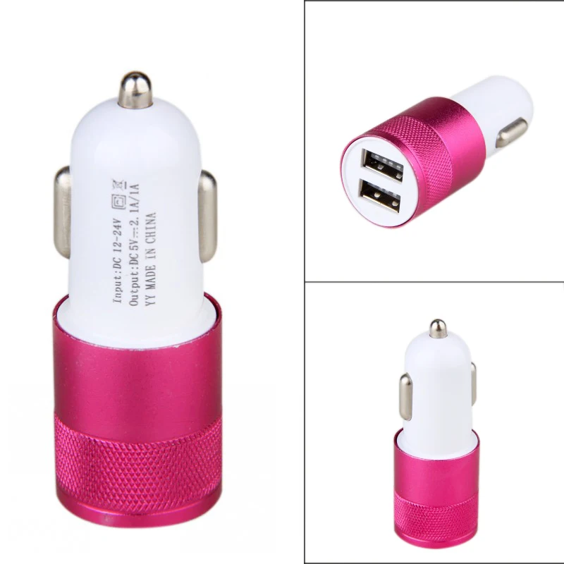 Универсальный алюминиевый двойной Переходник USB для зарядки в машине usb порт DC12V