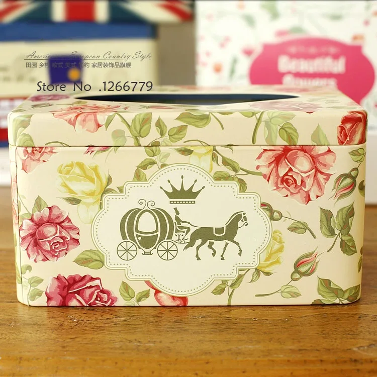 2016 NEW Classic iron series British style paper towel box multicolor optional European Home Furnishing storage boxes Дом и сад