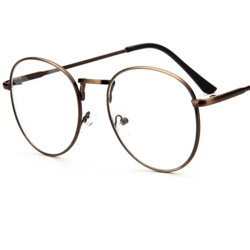 2019 Ретро Модные женские сверхтонкие металлические оправа круглые овальные