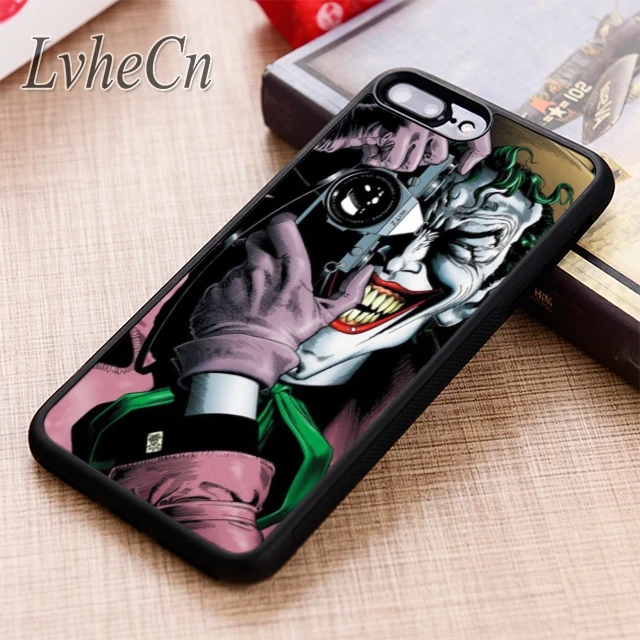 Чехол для телефона LvheCn JOKER с камерой iPhone 5 6 6s 7 8 plus X XR XS max 11 12 Pro Samsung Galaxy S7 edge S8 S9