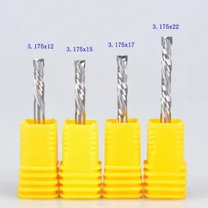 10 шт. SHK 3,175 мм вверх и вниз резка с двумя канавками спиральная карбидная фреза резаки для ЧПУ маршрутизатора, концевые фрезы для дерева режущие сверла