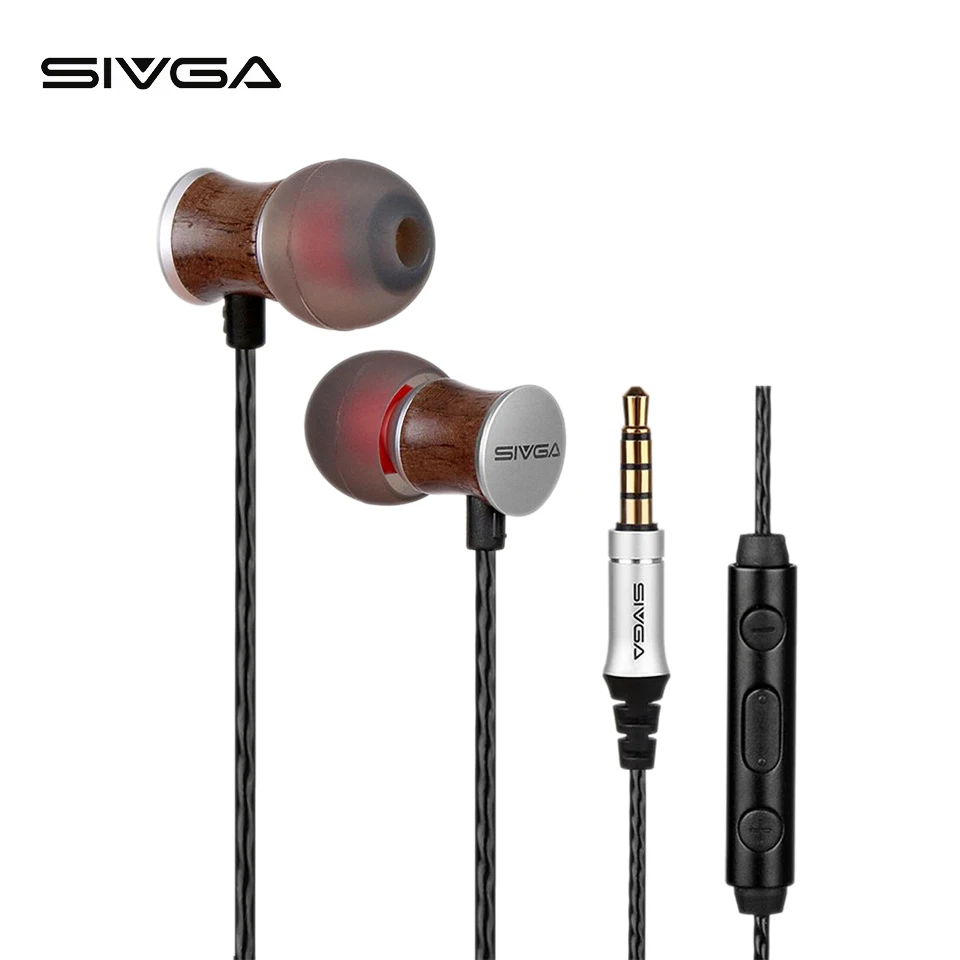SIVGA M008 деревянный наушник в уши HiFi стерео HIFI проводные наушники вкладыши
