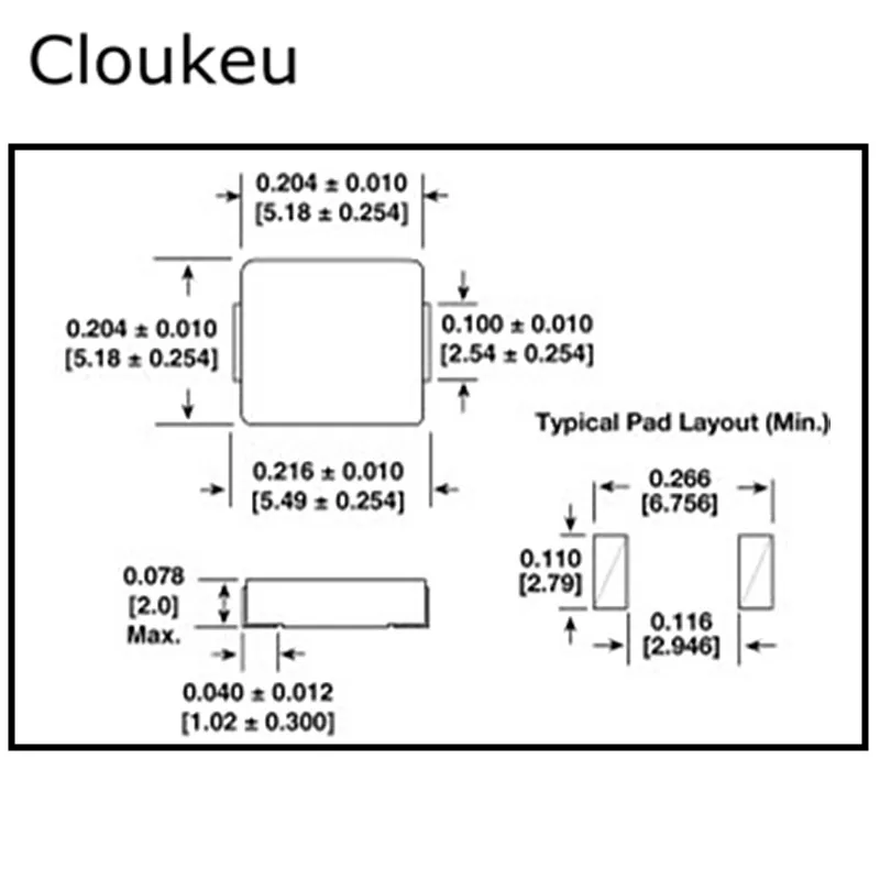 Индуктор мощности 0520 SMT дроссельные катушки (5*5*2) 0.1uH 0.22uH 0.33uH 0.68uH 1uH 2.2uH 3.3uH 4.7uH 5.6uH 6.8uH