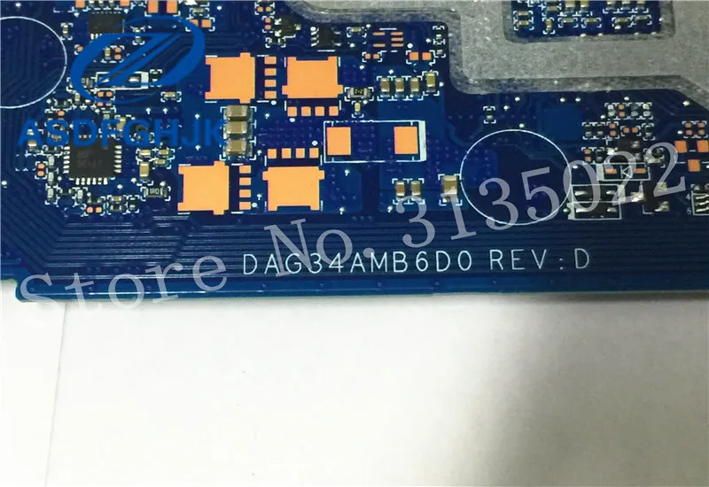 Материнская плата для ноутбука 856223-601 HP 15-AU материнская DAG34AMB6D0 DDR3L SR2EZ I7-6500U Non-integrated