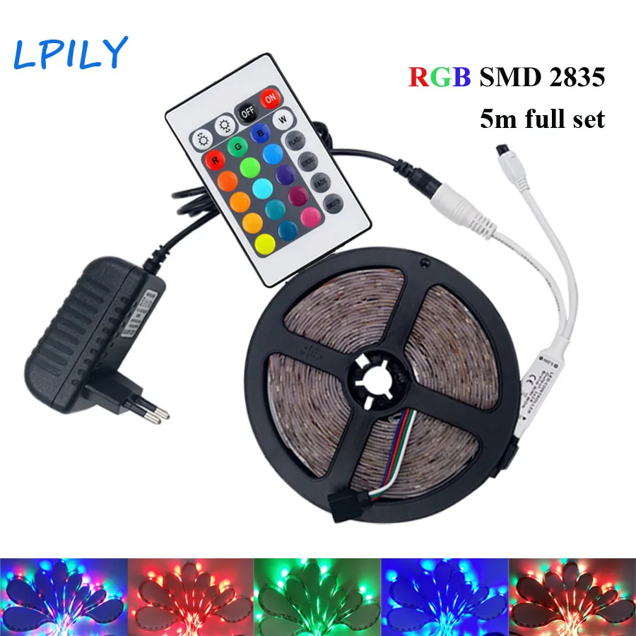 IPILY 5 м RGB Светодиодные ленты светодио дный света rgb 2835 Водонепроницаемый с 24