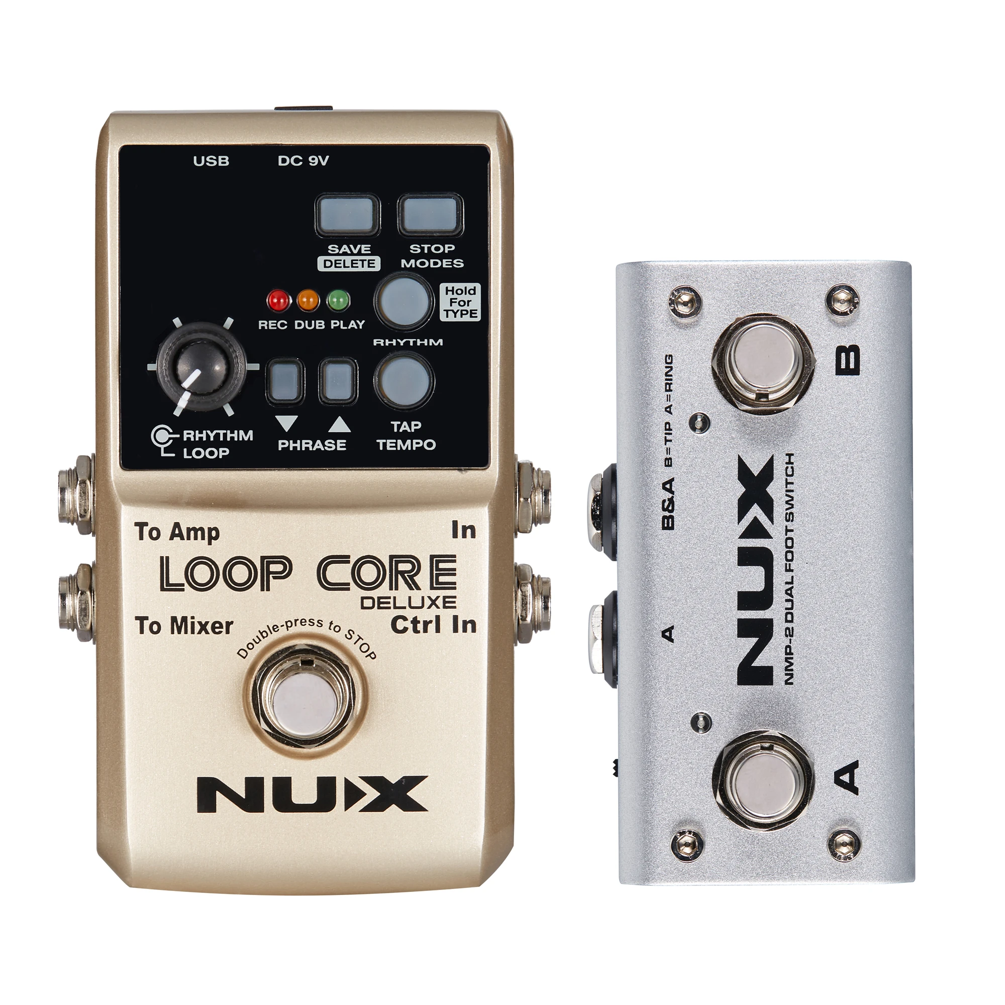 NUX Loop Core Deluxe Stompbox 24 битная педаль петлителя 8 часов записи встроенный 40 барабанов