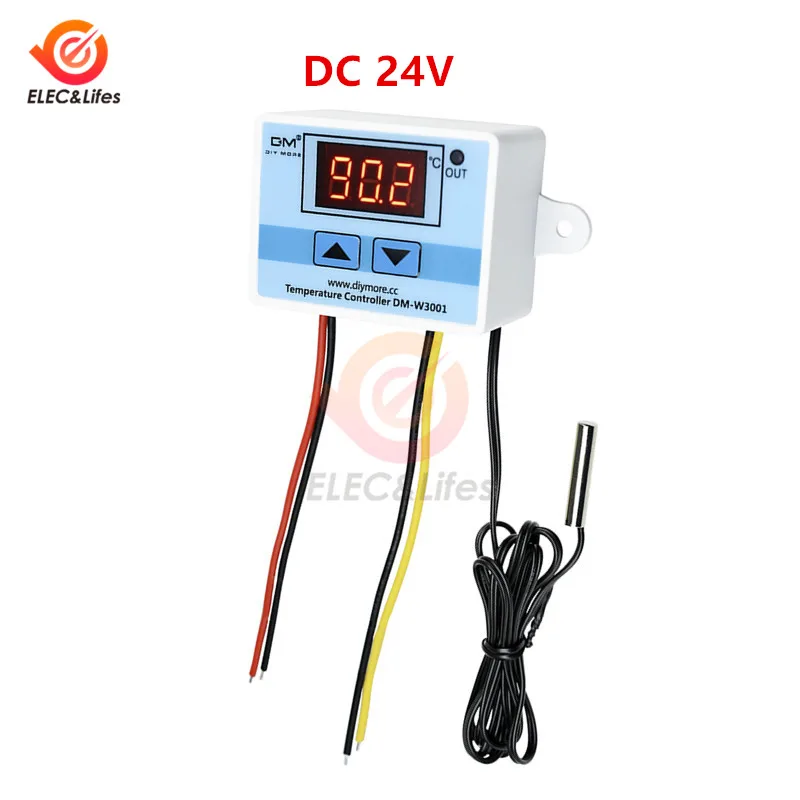 W3001 DC 24V XH-W3001 W3002 W3230 цифровой контроль температуры Лер термостат морозильник измеритель температуры переключатель управления W3001 терморегулятор - Цвет: W3001 DC 24V