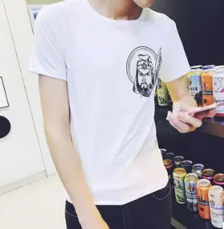 ИПЦ Печати Экипажа Карп Рыба Футболка Летом С Коротким Рукавом Хлопок O-образным