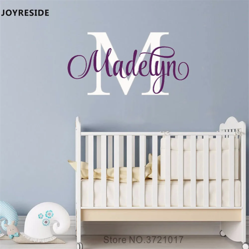 Joysebe персонализированные настенные виниловые наклейки с именем для детей