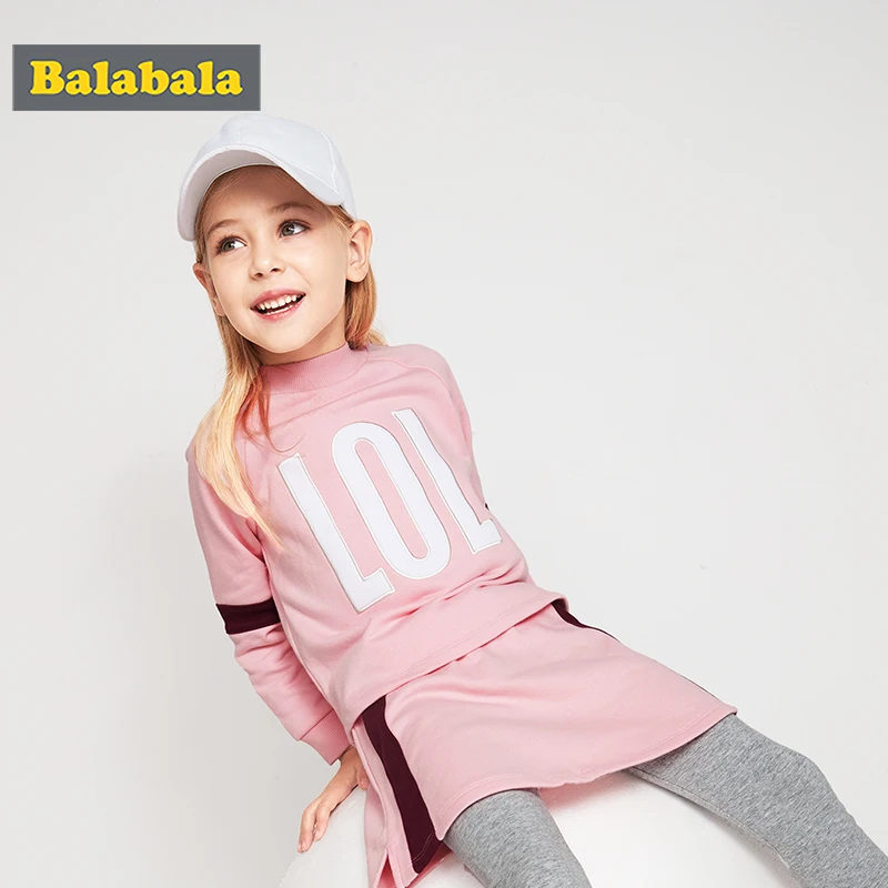 Balabala/комплект одежды для девочек модная детская одежда малышей спортивный