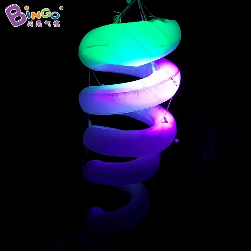 HOT SALES 1.5m inflatable curving lighting spiral hanging decoration customized for advertising stage etc free shipping | Игрушки и