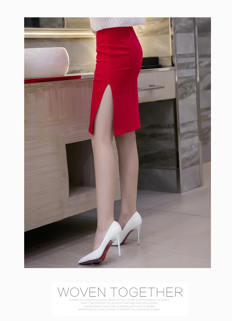 2019 Новая модная пикантная тонкая весенне-осенняя Женская юбка-карандаш с высокой