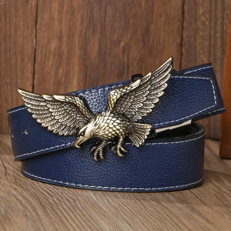 Лидер продаж модный ремень с пряжкой в стиле орла люксовый бренд мужские ремни