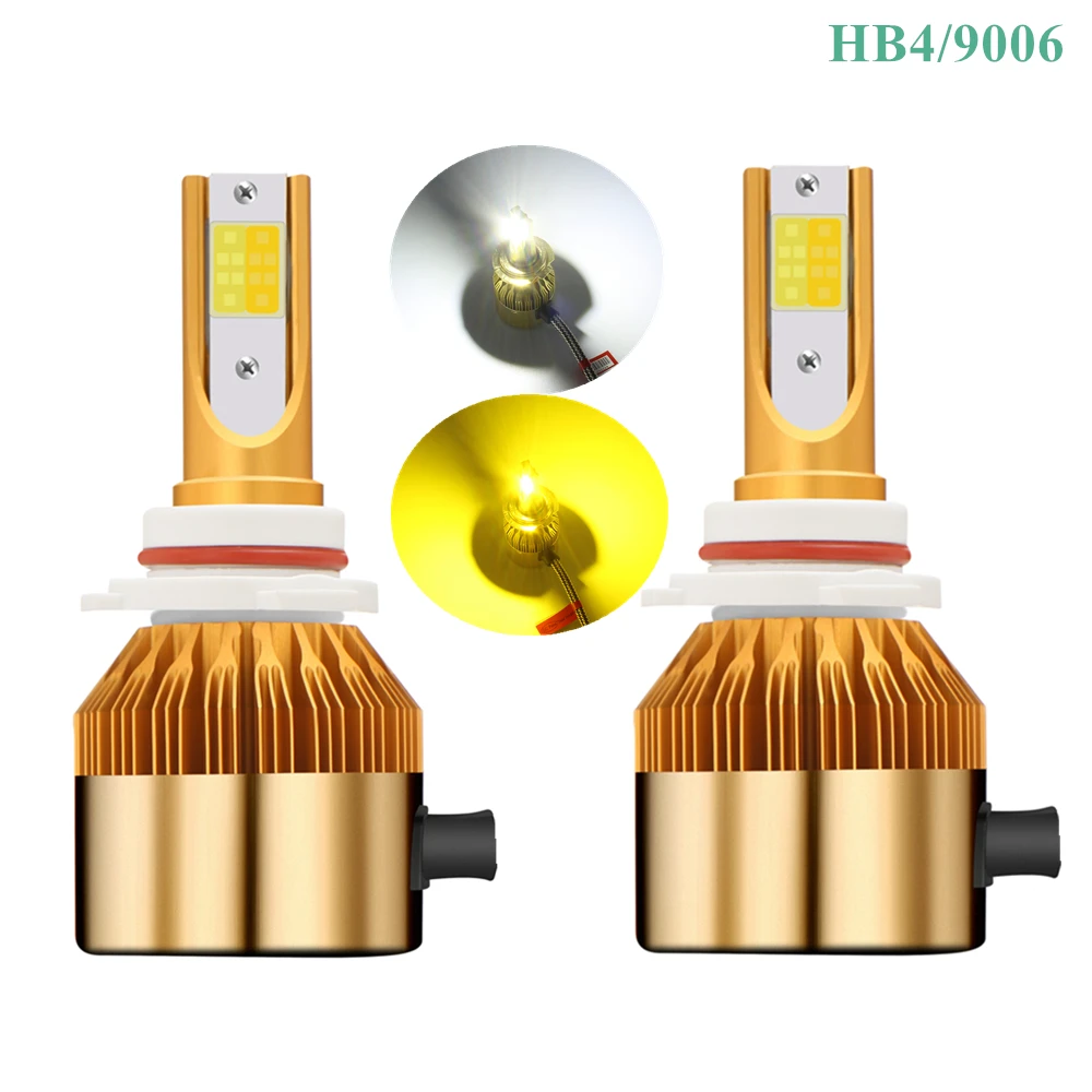 H4 H7 H11 H1 H13 H3 9005 9006 9012 H27 881 880 COB светодиодный Автомобильные фары лампы(Подол короче спереди и длиннее сзади) ЛУЧ 76 Вт 9600LM 3000K 6000K авто фары лампы