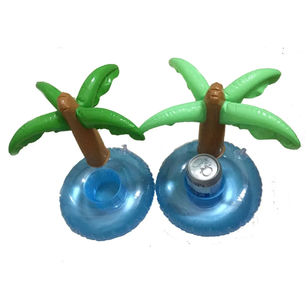 12 шт./упак.! Надувные плавающие подставки для напитков в виде кокосовой пальмы