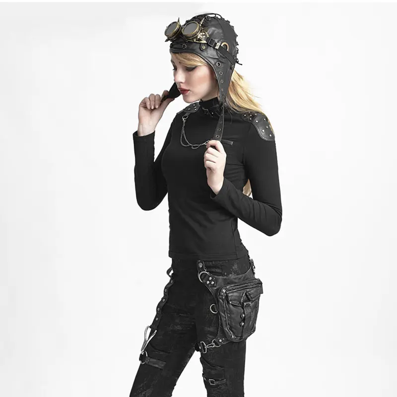 Сумка через плечо унисекс из искусственной кожи в стиле стимпанк мотоциклетный