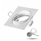 Квадратное утопленное алюминиевое потолочное освещение рамка фитинги GU10 MR16 Крепление Держатель светодиодные светильники аксессуары 83 мм Держатель База