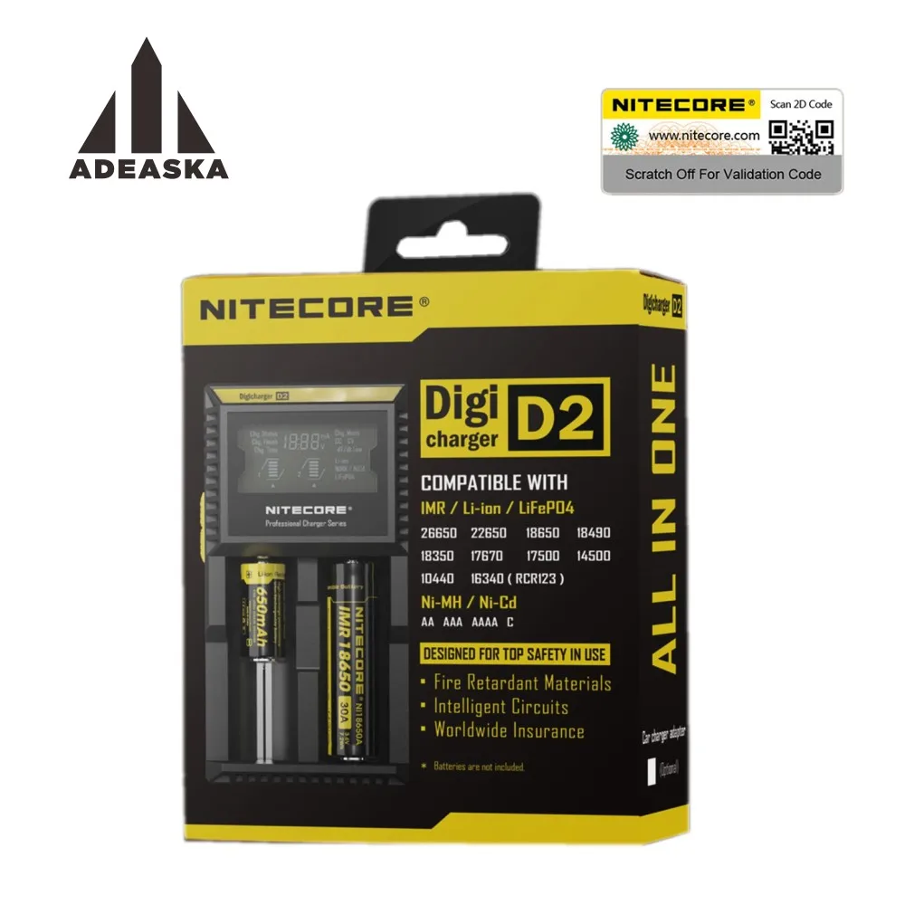 Зарядное устройство NITECORE D4 D2 I4 I2 Digicharger с ЖК-дисплеем глобальная версия зарядное