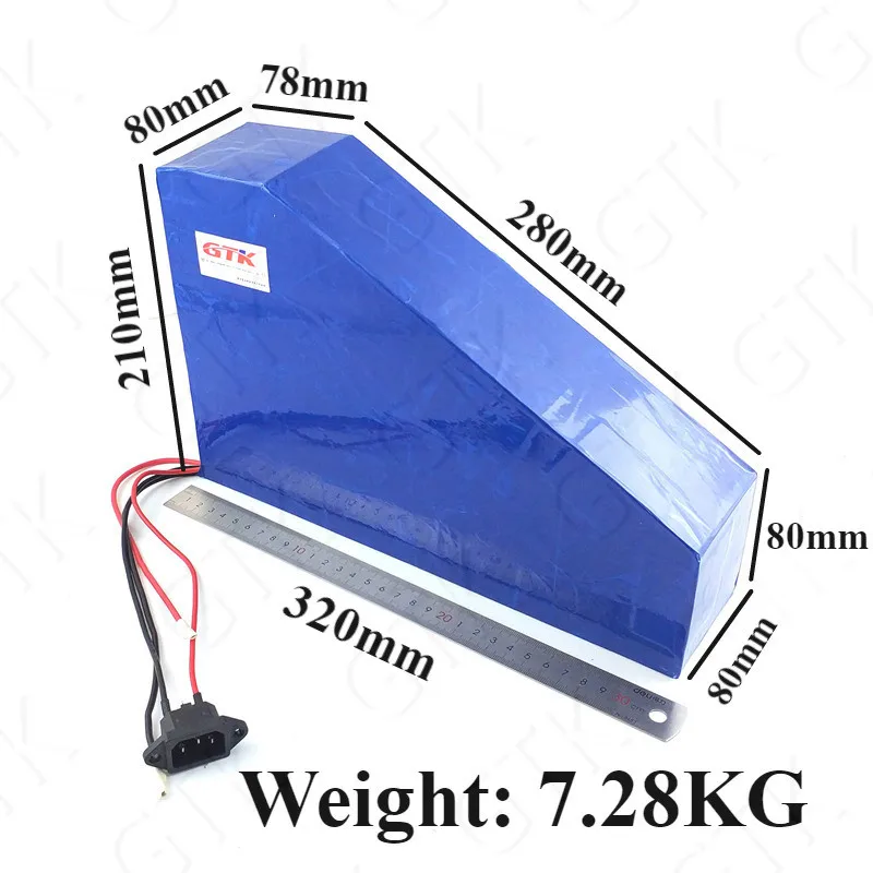 ГТК 48V 20AH Lifepo4 Треугольники батарей BMS для замены 2500W свинцово-кислотных аккумуляторов, фара для электровелосипеда в Трехколесный велосипед трехколесный велосипед Скутер велосипед+ сумка для зарядного устройства