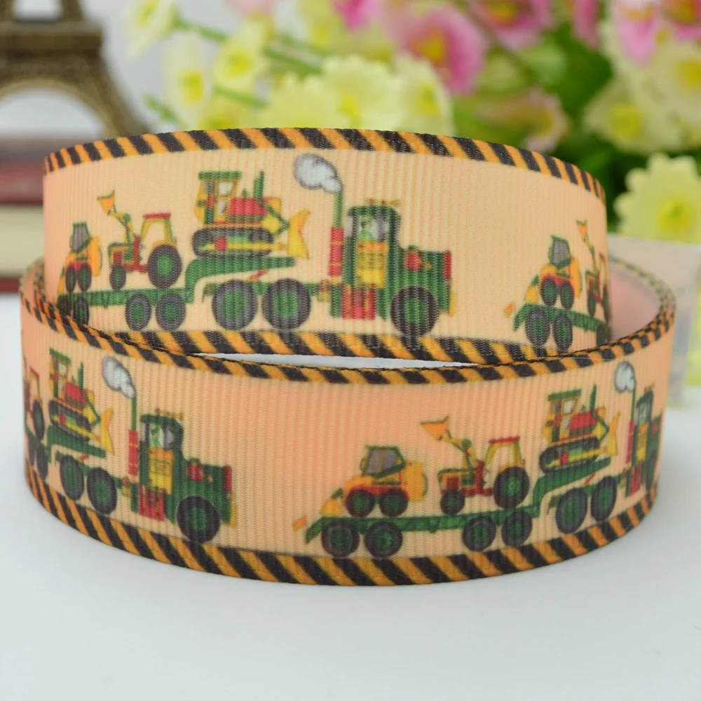 DUWES 7/8 &quot22 мм 2 5 10 20 50 ярдов машина самолет грузовик напечатанный grosgrain ленты волос