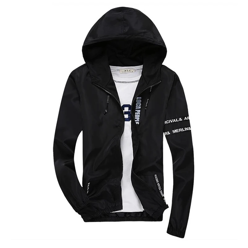 Осень 2017 г. Новая куртка Для мужчин модные высокое качество Легкая повседневная с