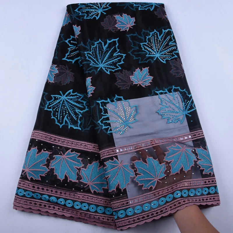

High Quality African Lace Fabric Net 2019 French Lace Fabric Tulle With stones Nigerian Lace Fabric For Wedding Dress A1581