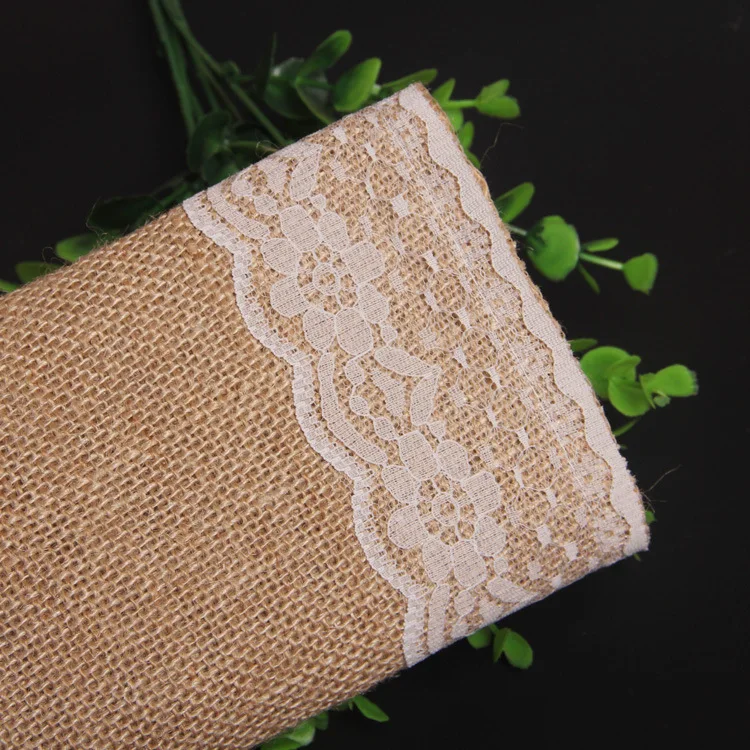 Кружева Свадебные украшения джутовый настольный бегун вечерние мероприятия