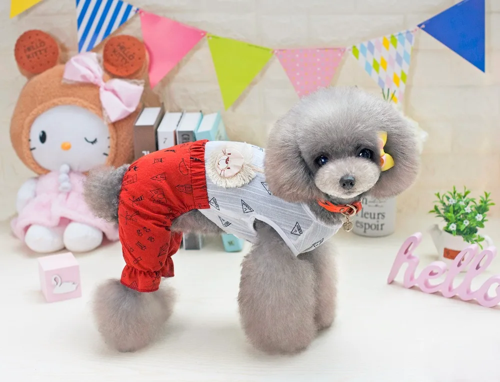 Новинка милая собака четыре лапы питомцы пальто с буквенным узором новинка