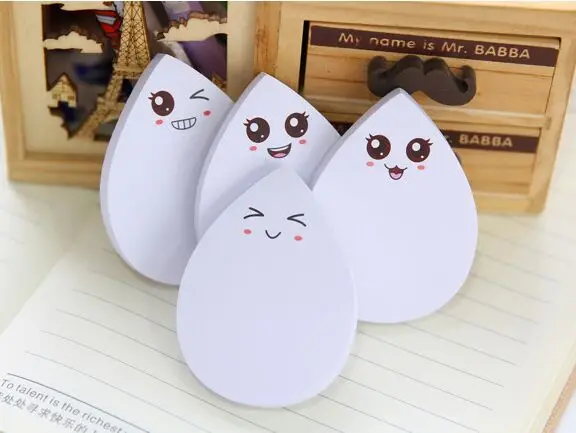 

kawaii Creative Waterdrop Sticky Notes Memo Pad Memo Notebook Stationery Papelaria Escolar office School Supplies