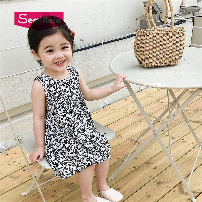 Semillero 2018 новые летние платья для девочек Маленькая принцесса Костюмы цветочный