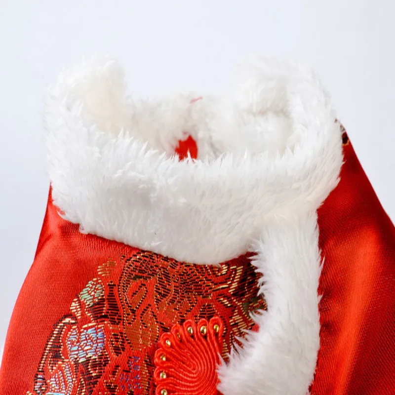 XS-3XL High Quality Dog Clothes New Festival Brocade Embroidery Traditional Chinese Garments Puppy Dogs Coat for Pets S171 | Дом и сад