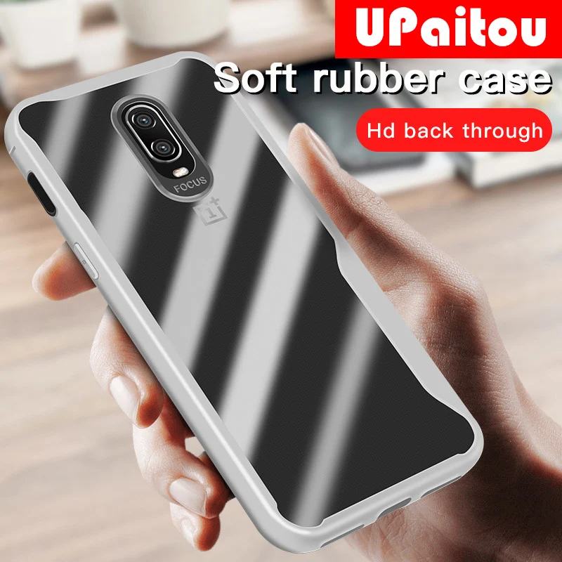 UPaitou Plain Case for Oneplus 1+ 7 Pro 6 6T Slicone Soft Bumper Transparent TPU Back Cover For Bag |