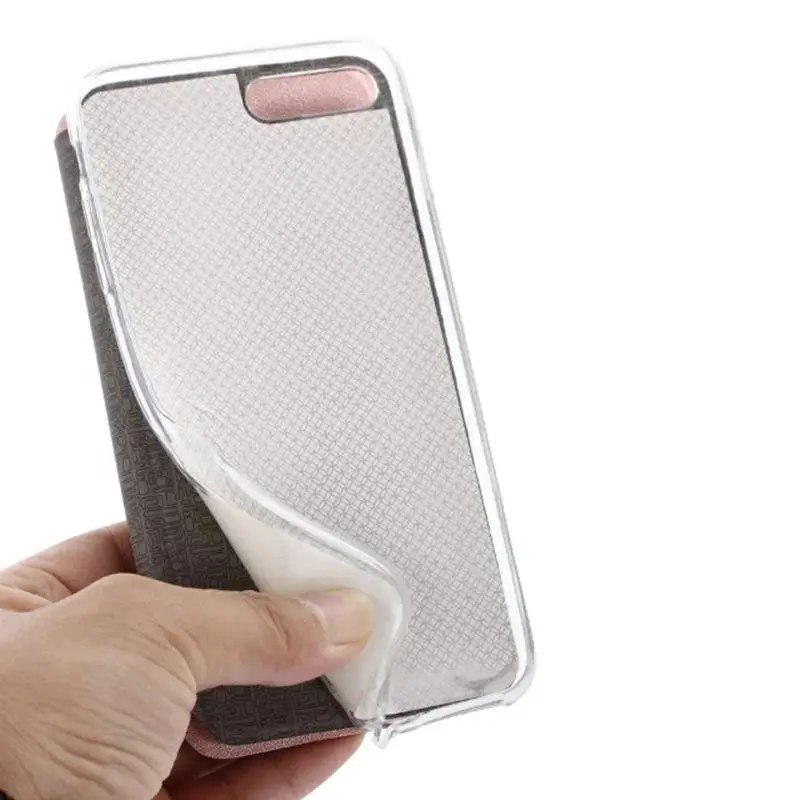 Умный силиконовый чехол из ПУ кожи с окошком для переднего вида iphone 5 6 6s 7 plus