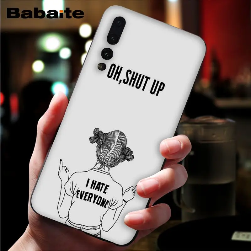 Babaite vogue girl boss Новое поступление черный чехол для телефона Huawei Mate10 Lite P20 Pro P9 P10 Plus