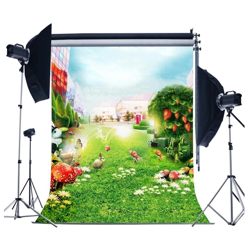 5x7ft пасхальные яйца сцены фотографии фонов садовые цветы милый кролик тонкий