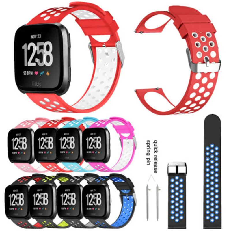 Сменный мягкий силиконовый браслет для спортивных часов ремешок умных Fitbit Versa -
